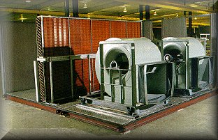 Disassembled air handling unit with HERESITE coated coil